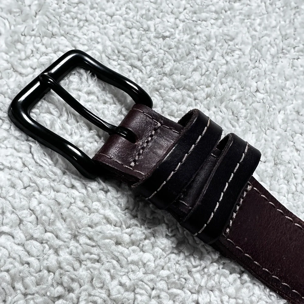Wrangler Rugged Thick Genuine Top Stitched Leather Cowboy Western Belt  XL 46 48